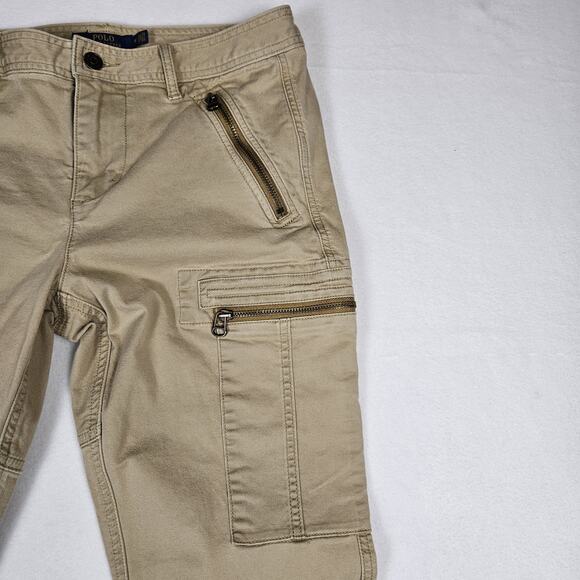 Polo Ralph Lauren Womens Cargo Pant Safari Utility Khaki Outdoor Pockets Tan 10 - Picture 4 of 16